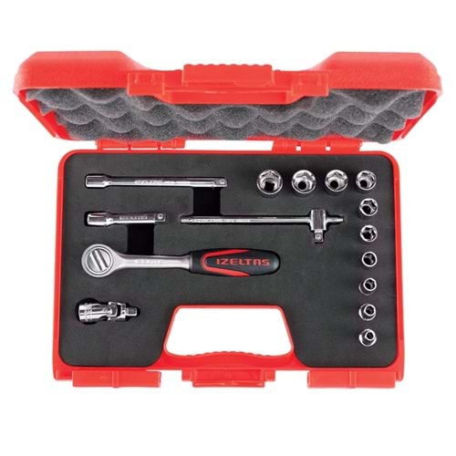 İzeltaş 1/4'' Altı Köşe Lokma Anahtar Takımı 15 Parça 1107006015