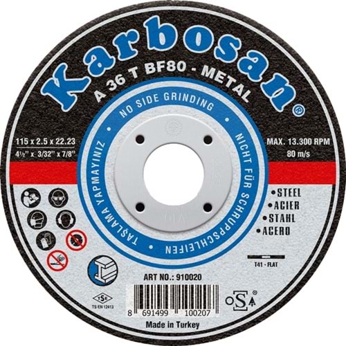 Karbosan 230x3x22 NK Düz Kesici 910050