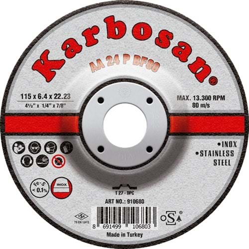 Karbosan 115x6,4x22 Inox Flex 910680