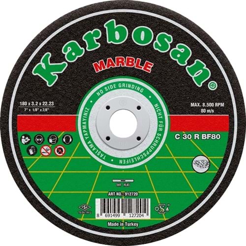 Karbosan 180x3,2x22 Mermer Kesıcı Bomx 912760