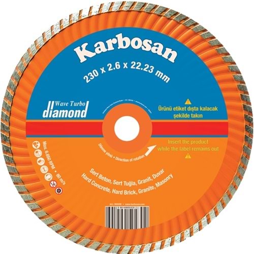 Karbosan 115x2,2x22 Kanallı Turbo Granıt (950410) Ge 925 950410