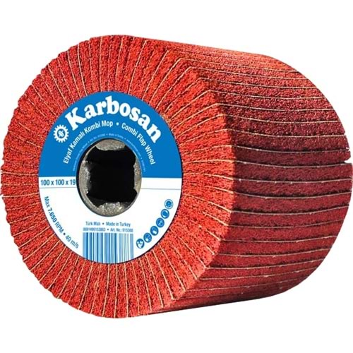 Karbosan 100X100 Axfr12 Kamalı Elyaf Kombi Mop 100 Kum 987012