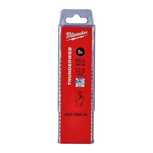 Milwaukee Metal Matkap Ucu Thunderweb Seri 12,5 X 151Mm 5Li T4932352404