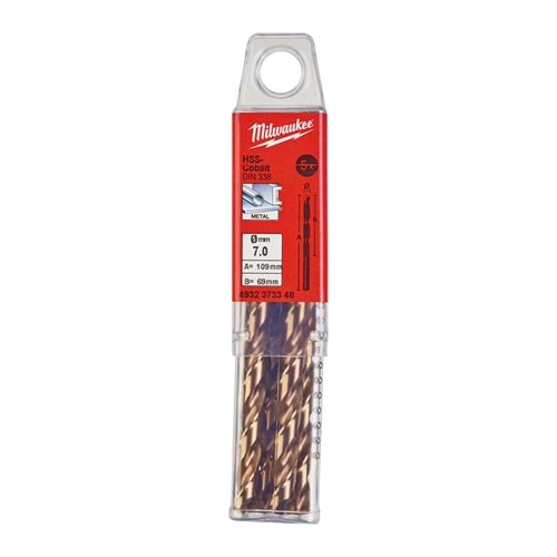 Milwaukee Metal Matkap Ucu Hss-G Co(Alt Seri)7,0X 109Mm 5Li T4932373348