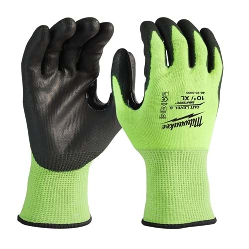Milwaukee Yük Görünürlüklü 3. Der Kes Korumalı Eldiven-10/Xl T4932478133