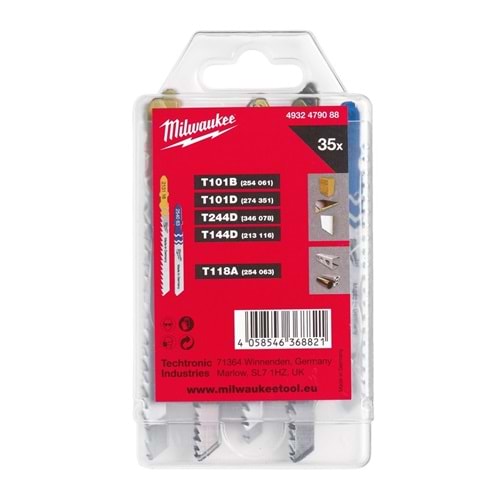 Milwaukee Dekupaj Bıçak Seti 35 Parça T4932479088