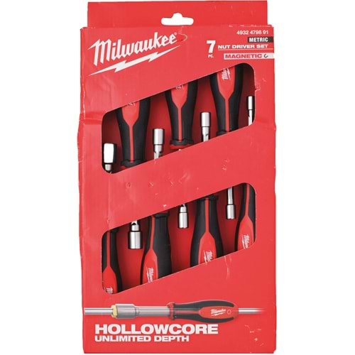 Milwaukee Hollowcore Manyetik Lokma Tornavida Set - 7 Parça T4932479891