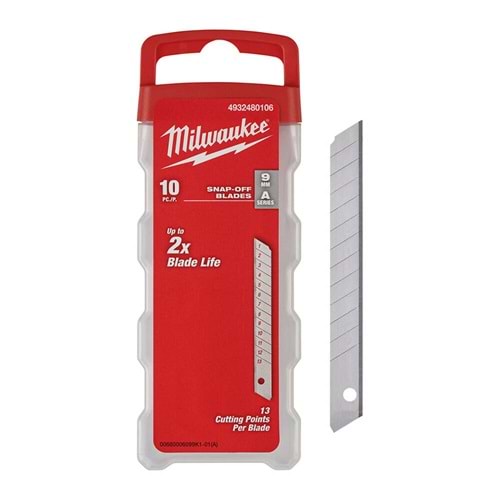 Milwaukee Ayarlı Maket Bıçak Yedeği 9 Mm 10Lu T4932480106