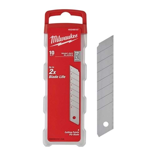 Milwaukee Ayarlı Maket Bıçak Yedeği 18 Mm 10Lu T4932480107