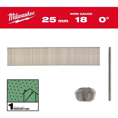 Milwaukee Brad Çivi 18G 25Mm Rc G Sc1-5.000 Adet T4932492551