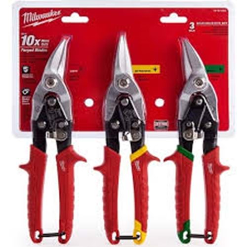 Milwaukee Kaportacı Makası 3'Lü Set ( Sağ-Sol-Düz ) T4932499020
