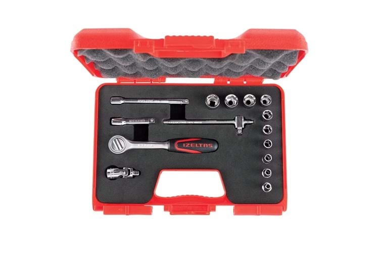 İzeltaş 1/4'' Altı Köşe Lokma Anahtar Takımı 15 Parça 1107006015