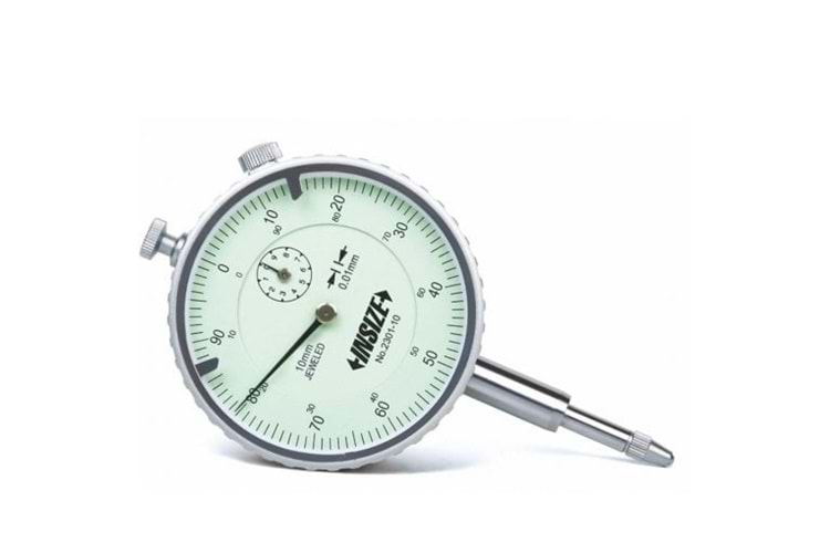 İnsize Komparatör Saati Ekonomik Model (Kulaklı Kapaklı) 0-10mm 0.01mm 2301-10