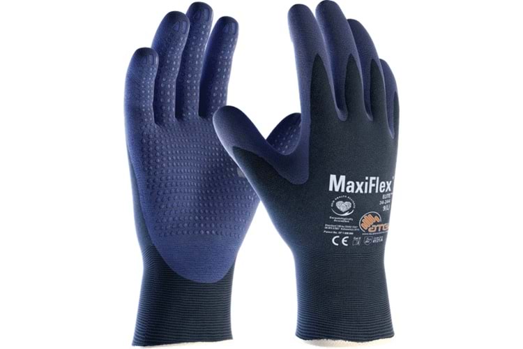 Atg MaxiFlex® Elite™ Sadece 14 Gram Ağırlığında Dotlu En İnce İş Eldiveni 34-244 / No: 9