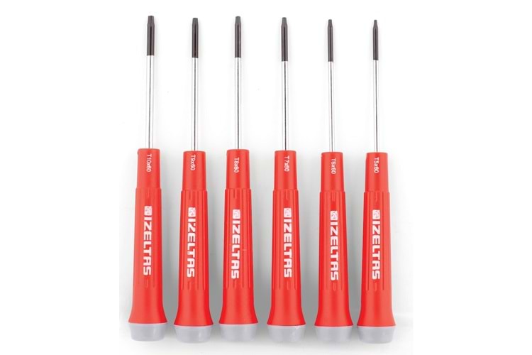 İzeltaş Elektronikçi Tip Klemens Torx Uçlu Tornavida Takımı 6 Parça 4530001006