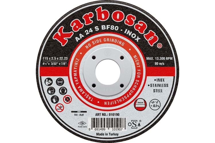 Karbosan 115x1x22 Inox Duz Thınlıne Kesıcı 910380