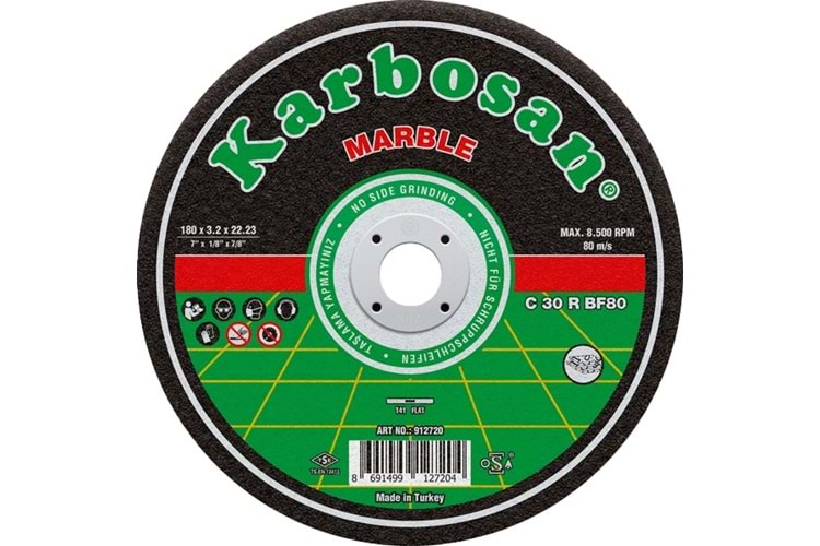 Karbosan 180x3,2x22 Mermer Kesici Bom 912760