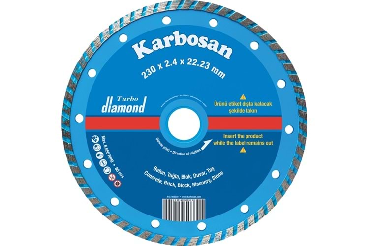 Karbosan 230x2,4x22 Turbo Beton Granıt (950330) T-Ge 920 950330