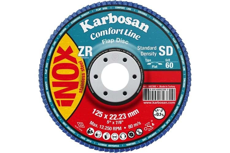 Karbosan 115Mm Zxr11 40 Kum Sd Konık Karbosan Flap Dısk 982170