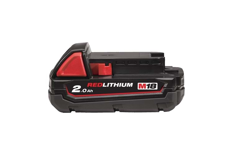 Milwaukee Akü M18B2 Redlithium-Ion 18V. 2,0Ah Mılwaukee T4932430062