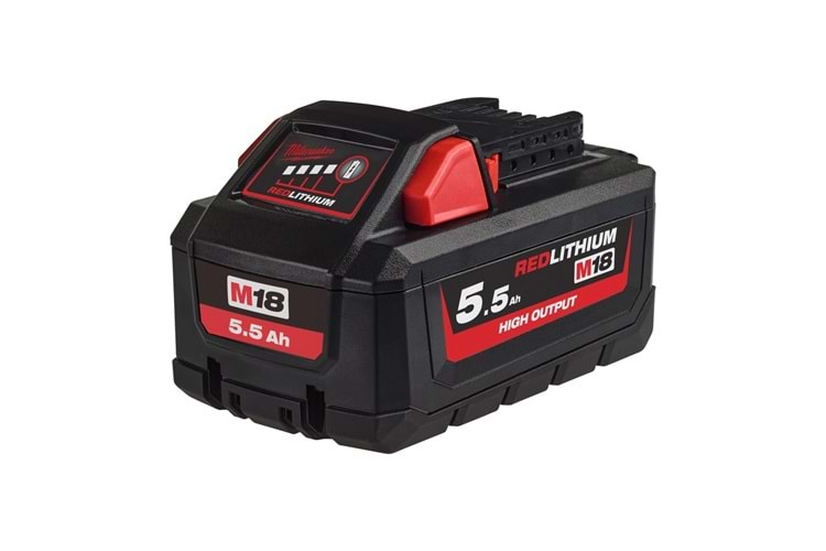 Milwaukee Akü M18Hb5.5 Hıghoutput Redlithium-Ion 18V. 5,5Ah T4932464712