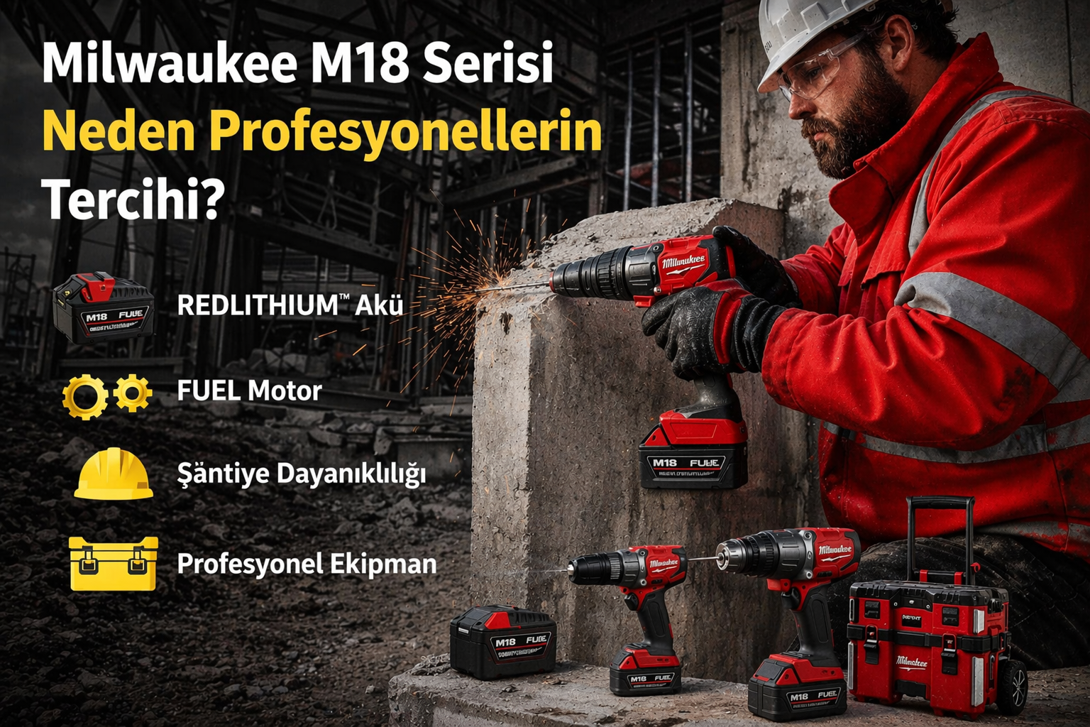 Milwaukee M18 Serisi Neden Profesyonellerin İlk Tercihi?