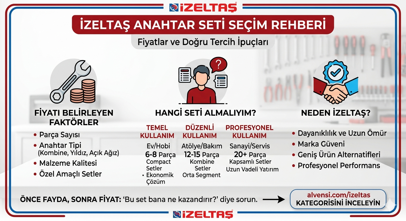 İzeltaş Anahtar Seti Fiyatları: Hangi Set Alınmalı?