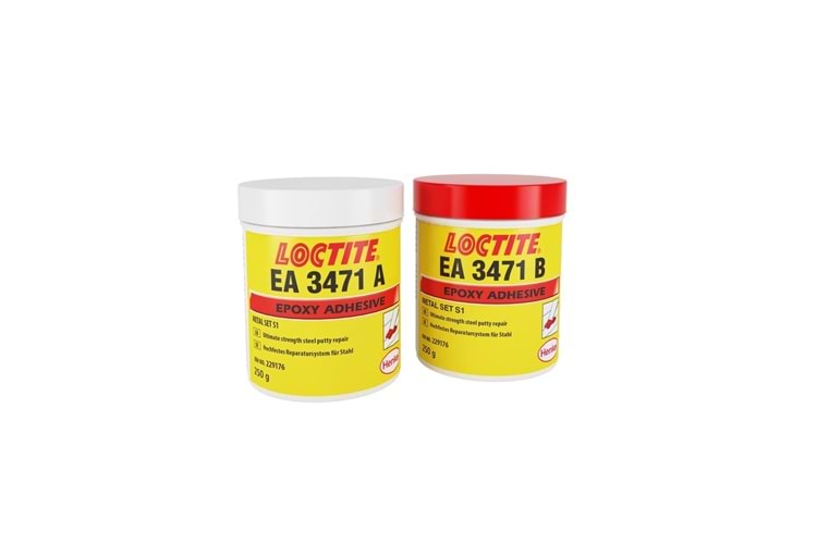 Loctite Ea 3471 Kt En/De Sarkmayan, Çelik Takviyeli Tamir Macunu, İşlenebilir, Delinebilir, Diş Açılabilir, Törpülenebilir 500 Gr 229176