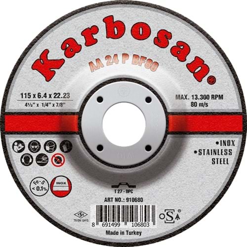 Karbosan 115x6,4x22 Inox Flex 910680