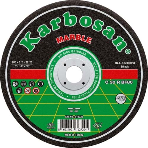 Karbosan 180x3,2x22 Mermer Kesıcı Bomx 912760